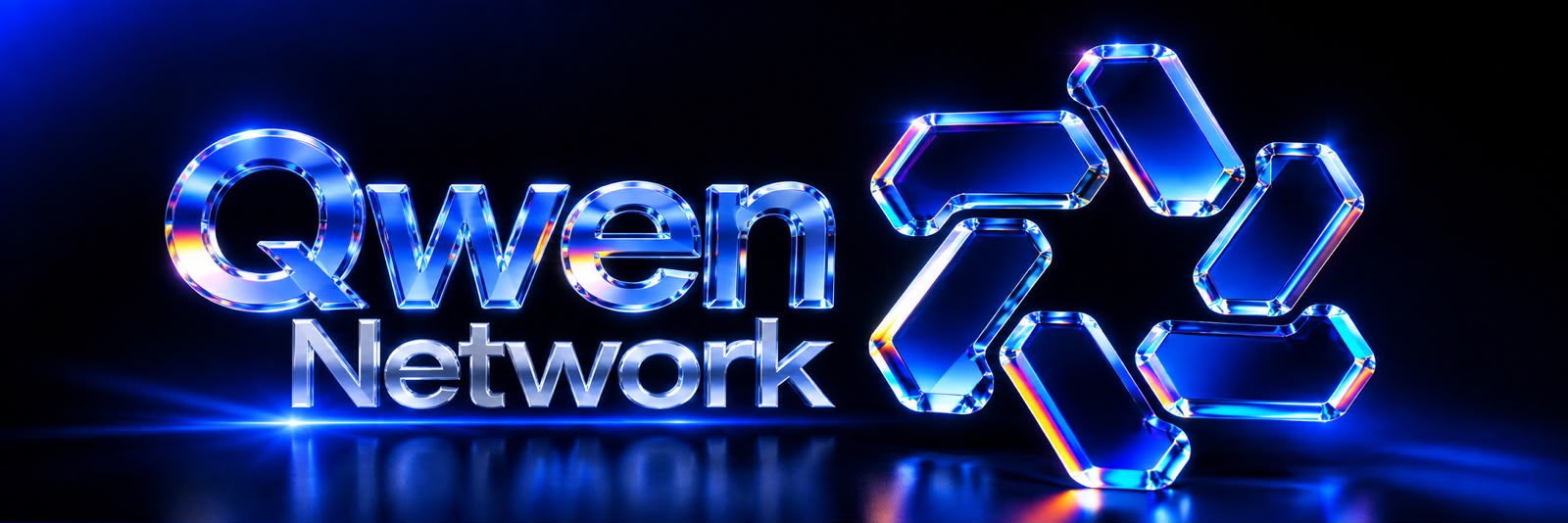 Qwen Network glass logo and symbol